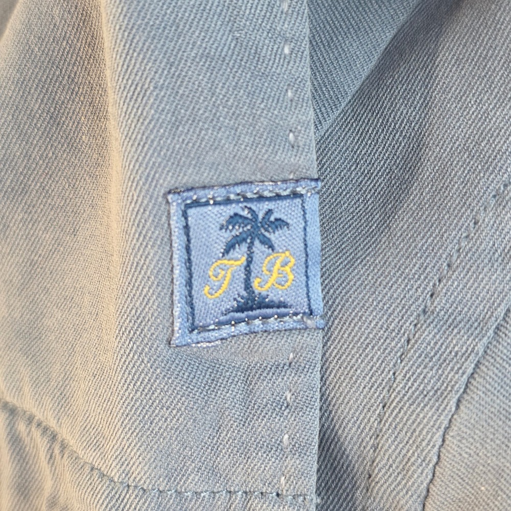 Tommy Bahama Silk Camp Shirt Mens XXL Blue Tropical Resort Luxury Minimalist - Picture 6 of 11